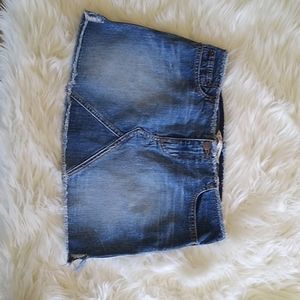 Abercrombie and Fitch, cut off jean skirt